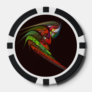 Lot De Jeton De Poker Chameleon Art Abstrait