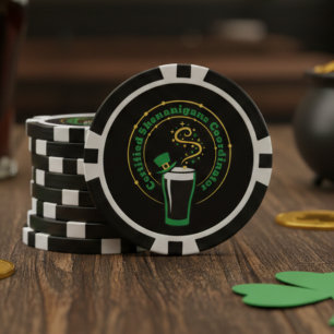 Lot De Jeton De Poker Chance de Shenanigans certifiés de la Saint-Patric
