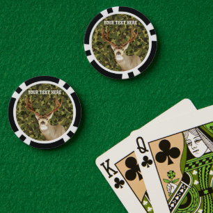 Lot De Jeton De Poker Chasse aux cerfs d'argent et de camo Monogram Stag