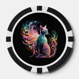 Lot De Jeton De Poker Chat Holographique Spectral : Un Prisme d'Élégance