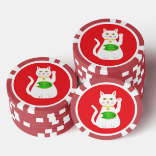 Lot De Jeton De Poker Chat Oriental Lucky