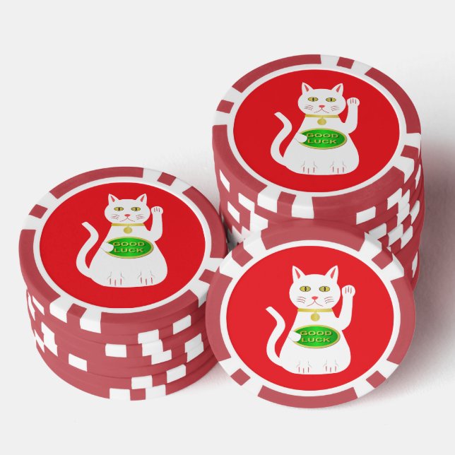 Lot De Jeton De Poker Chat Oriental Lucky (Empiler)