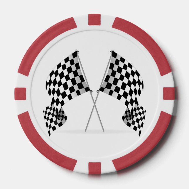 Lot De Jeton De Poker Checkered Flag Design Poker Chips (Recto)