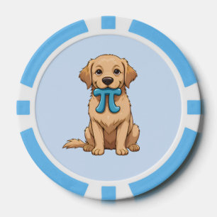 Lot De Jeton De Poker Chien de la journée de Pi avec symbole Pi   Bonne 