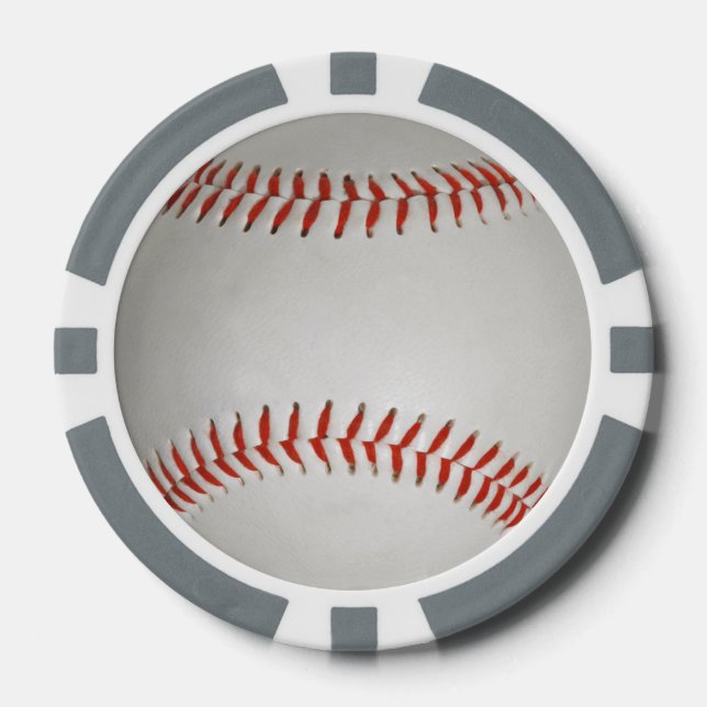 Lot De Jeton De Poker Chiffres de poker personnalisables au baseball (Recto)