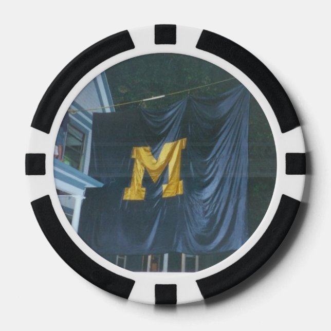 Lot De Jeton De Poker Chip de Poker Big Flag (Recto)