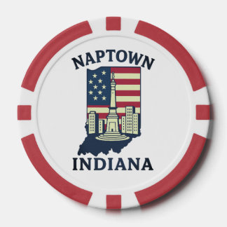 Lot De Jeton De Poker Chip de Poker Cercle Monument Indiana de Naptown