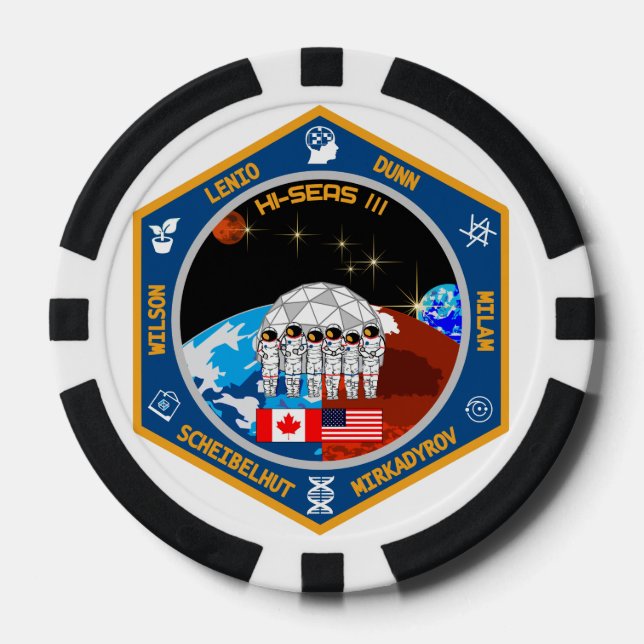 Lot De Jeton De Poker Chip de poker HI-SEAS Mission III (Recto)