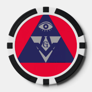 Lot De Jeton De Poker Chip de Poker Masonic