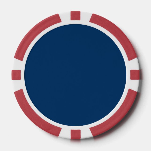 Lot De Jeton De Poker Chip de poker personnalisé bleu minuit (Recto)