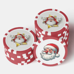 Lot De Jeton De Poker Chip père Noël