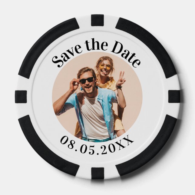Lot De Jeton De Poker Chip Poker personnalisé Enregistrer les dates (Recto)