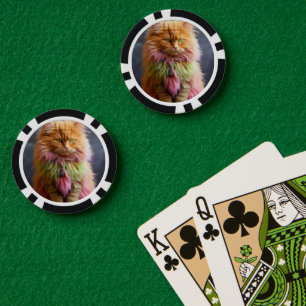 Lot De Jeton De Poker Chips de poche Lucky pour Amoureux de les chats