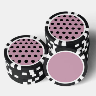 Lot De Jeton De Poker Chips de poker à points Polka (rose et noir)