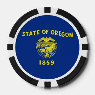 Lot De Jeton De Poker Chips de poker avec Drapeau de l'Oregon