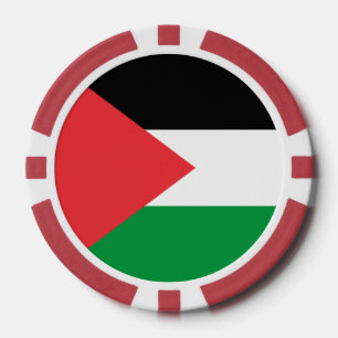 Lot De Jeton De Poker Chips de poker avec Drapeau de Palestine
