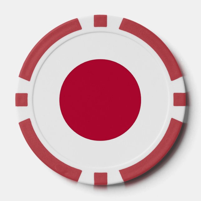 Lot De Jeton De Poker Chips de poker avec Drapeau du Japon (Recto)