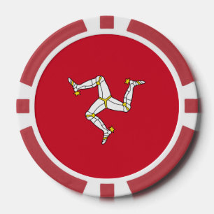 Lot De Jeton De Poker Chips de poker avec Isle of Man Flag, Royaume-Uni