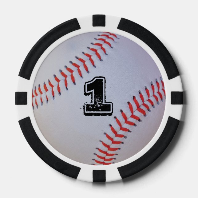 Lot De Jeton De Poker Chips de poker de baseball (Recto)