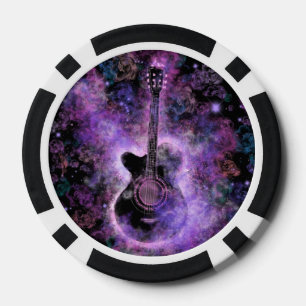 Lot De Jeton De Poker Chips de poker de musique de guitare