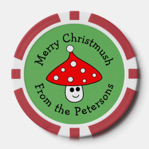 Lot De Jeton De Poker Chips de poker de Noël pour le champignon Santa Ha