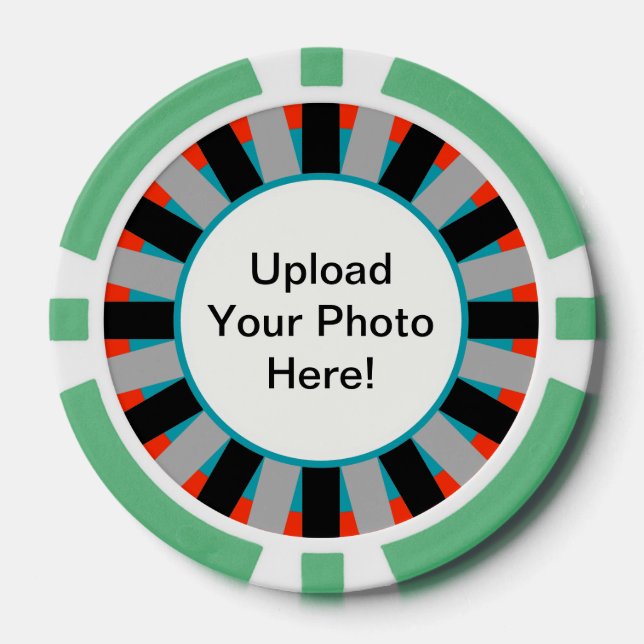 Lot De Jeton De Poker Chips de poker de téléchargement photo personnalis (Recto)