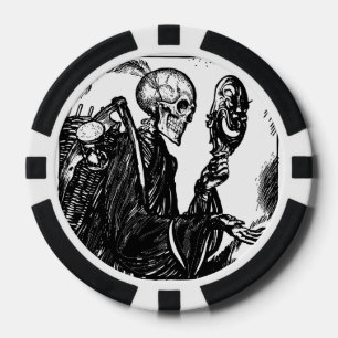 Lot De Jeton De Poker Chips de poker en céramique, Bleu foncé, Bord soli