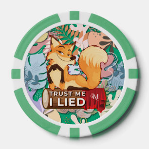 Lot De Jeton De Poker Chips de poker : Faites-moi confiance I Lied (vert