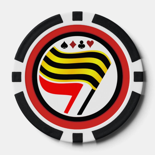 Lot De Jeton De Poker Chips de Poker Gold Flag (Recto)