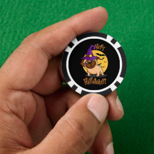 Lot De Jeton De Poker Chips de poker Halloween Puggy