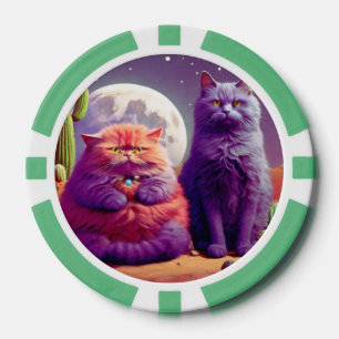 Lot De Jeton De Poker Chips de poker Lucky pour Amoureux de les chats