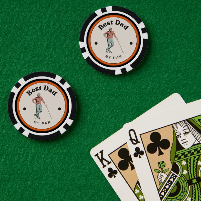 Lot De Jeton De Poker Chips de poker - Meilleur papa par pair (Table de poker (double))