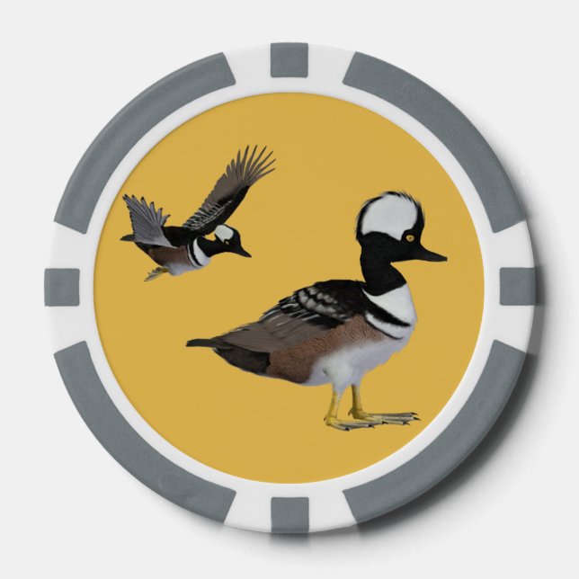 Lot De Jeton De Poker Chips de poker Merganser à capuchon (Recto)