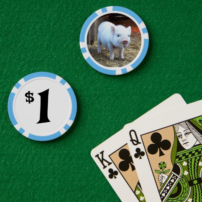 Lot De Jeton De Poker Chips de poker pour cochon de ferme (Table de poker (double))