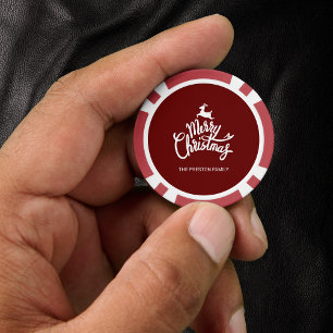Lot De Jeton De Poker Chips de poker Red Joyer Christmas