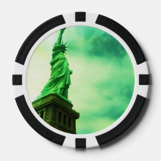 Lot De Jeton De Poker Chips de Poker Statue vintage de Liberty