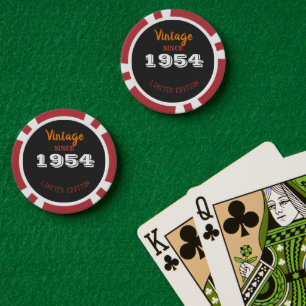 Lot De Jeton De Poker Chips de poker vintage 1954 édition limitée - 72e