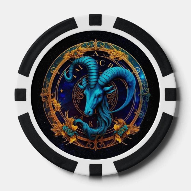 Lot De Jeton De Poker Chips de poker Zodiac Capricorn - Chips d'astrolog (Recto)