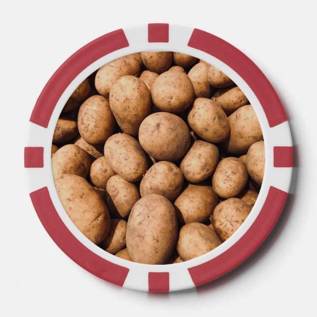 Lot De Jeton De Poker Chips de pommes de terre (Recto)