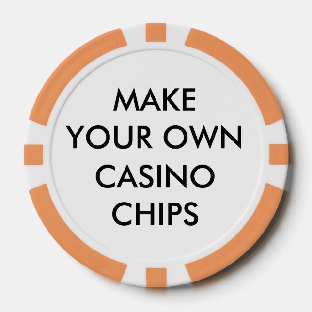Lot De Jeton De Poker CHIPS ORANGE POKER personnalisé (Recto)