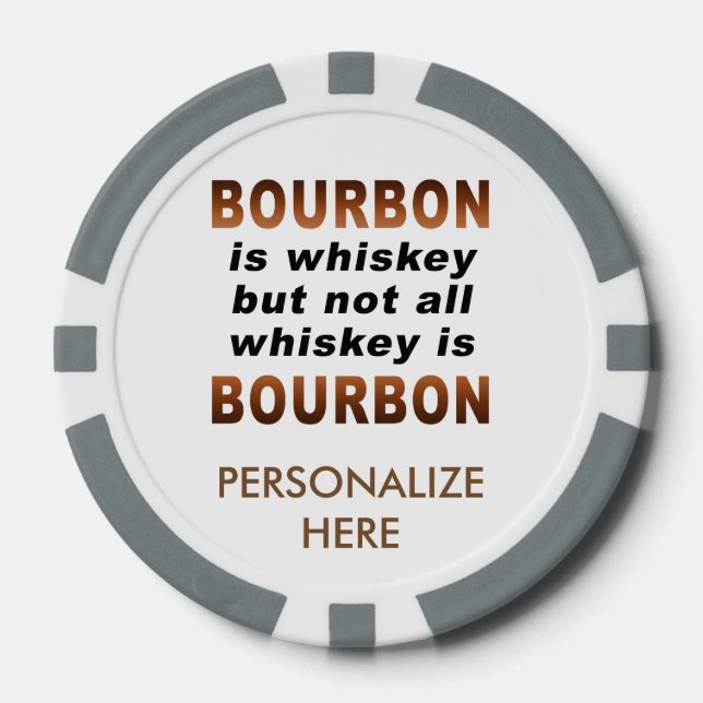 Lot De Jeton De Poker CHIPS POKER PERSONNALISÉ - Tout Whiskey N'Est Pas  (Recto)