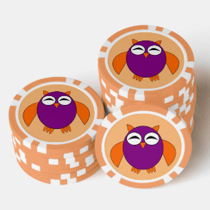 Lot De Jeton De Poker Chouette d'Halloween