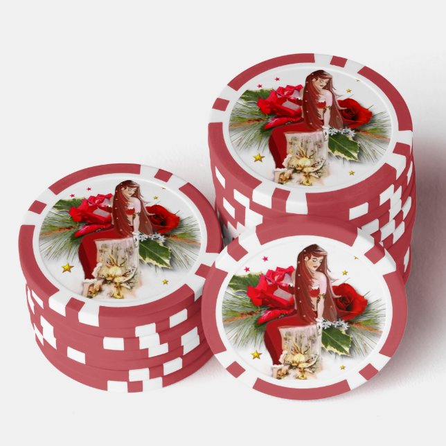 Lot De Jeton De Poker Christmas Fairy rPoker Chip (Empiler)
