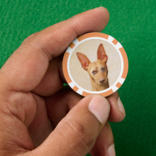 Lot De Jeton De Poker Cirneco dell’Etna Peinture - Cute Original Chien A