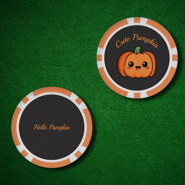 Lot De Jeton De Poker Citrouille (Cute Pumpkin Poker Chips)