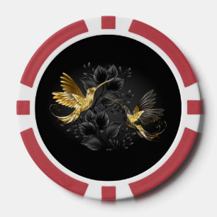 Lot De Jeton De Poker Colibri noir et or