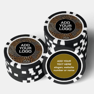 Lot De Jeton De Poker Collection Élégante Léopard Blanc Luxe Moderne