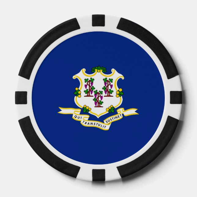 Lot De Jeton De Poker Conception de l'indicateur d'état Connecticut (Recto)