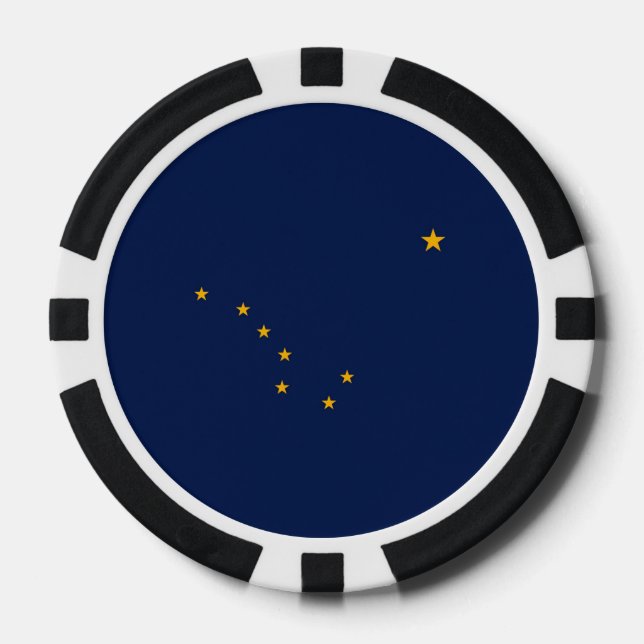 Lot De Jeton De Poker Conception du drapeau de l'État de l'Alaska (Recto)