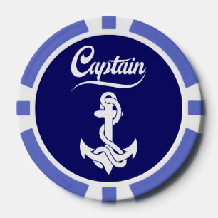Lot De Jeton De Poker Conception nautique d'ancre de voilier capitaine